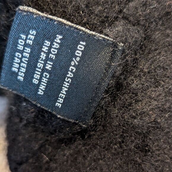 525 America Cashmere Black Open Front Cardigan - Picture 8 of 8